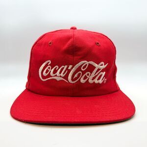 VNTG AJD Coca-Cola Snapback Hat Red Green Underbrim